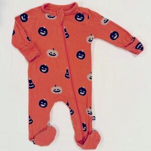 Kyte Baby Carve Footie Boys 0-3M Limited Edition Pumpkins Bamboo Sleeper Pajamas